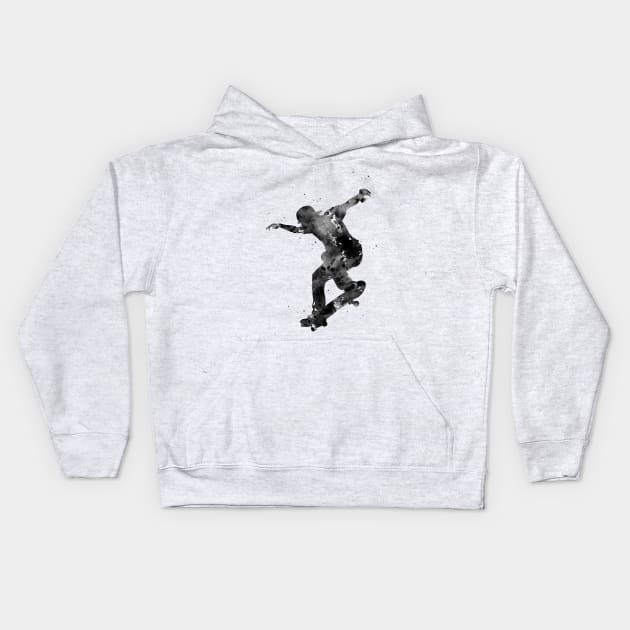 Skateboarding Kids Hoodie by erzebeth